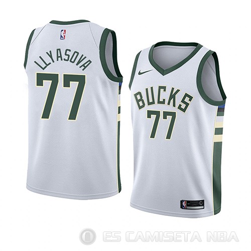 Camiseta Ersan Llyasova #77 Milwaukee Bucks Association 2018 Blanco - Haga un click en la imagen para cerrar